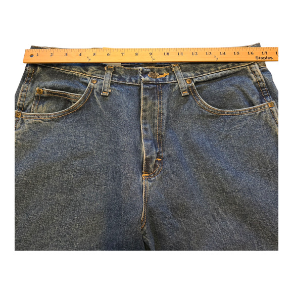 Wrangler Rugged Relaxed Fit Jeans Mens 34 x 30 Blue Bootcut Mid-Rise Western - Picture 8 of 11